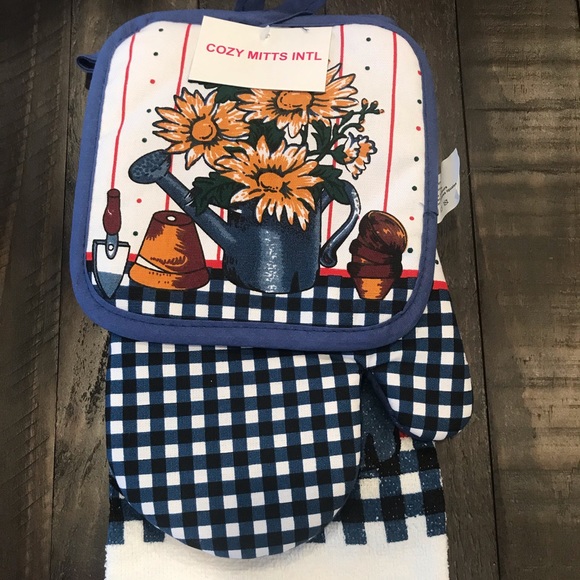 Cotton BRAND NEW Oven Mitt,Pot Holder Towel Set - Picture 7 of 7
